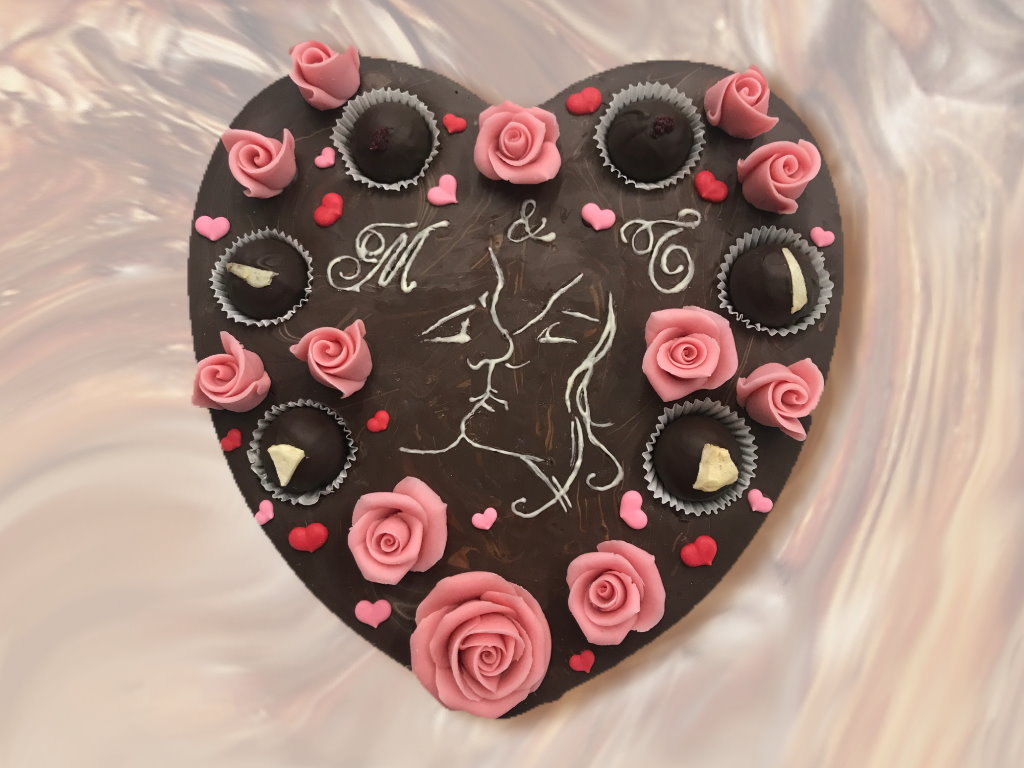 Hochzeits-Schokoladenplatte von Schokoladenmund